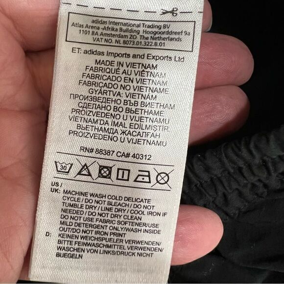 Adidas Black Performance lined Joggers - Picture 14 of 16